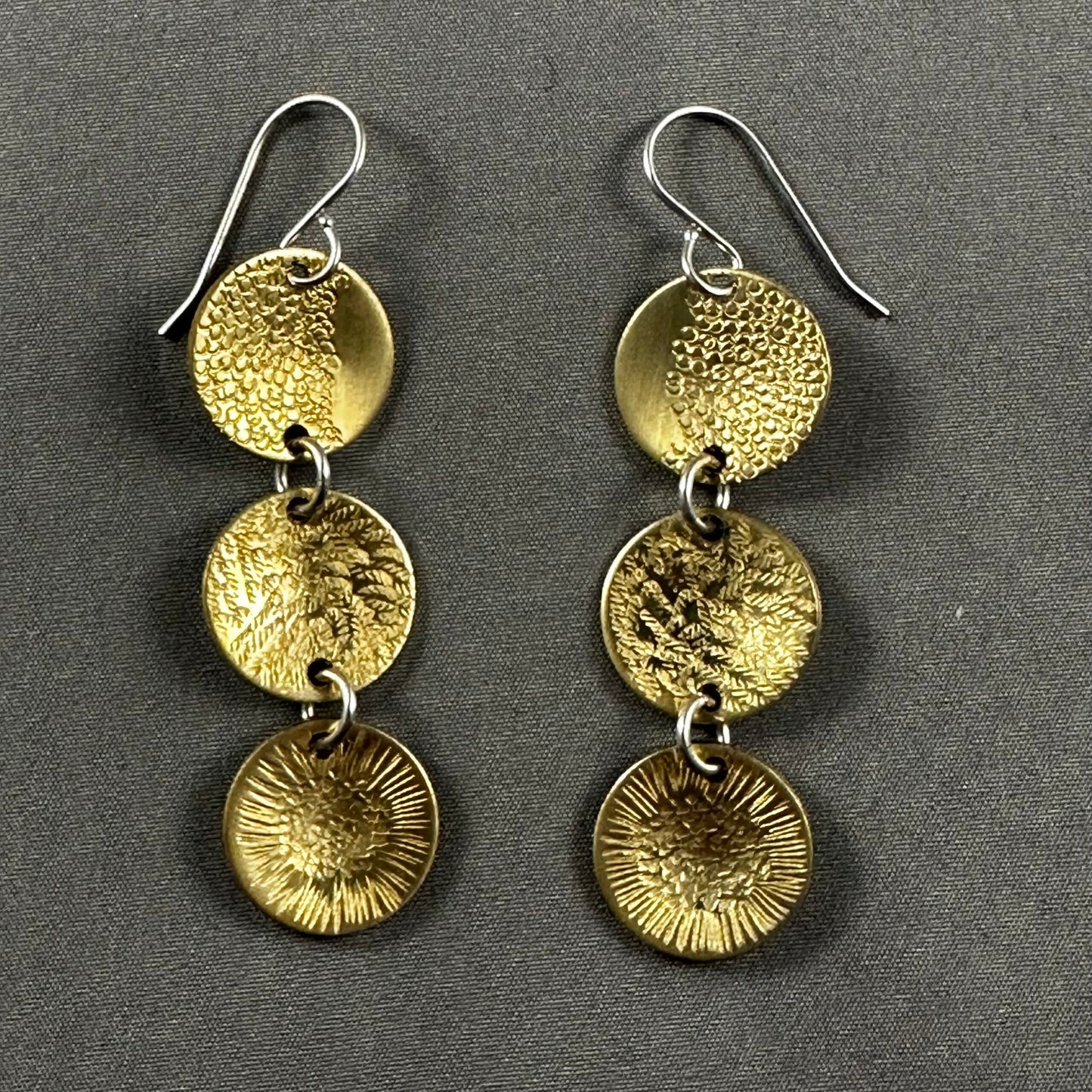 Echoed Elegance Textured Brass Drops