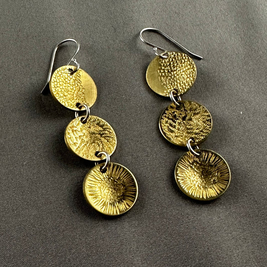 Echoed Elegance Textured Brass Drops