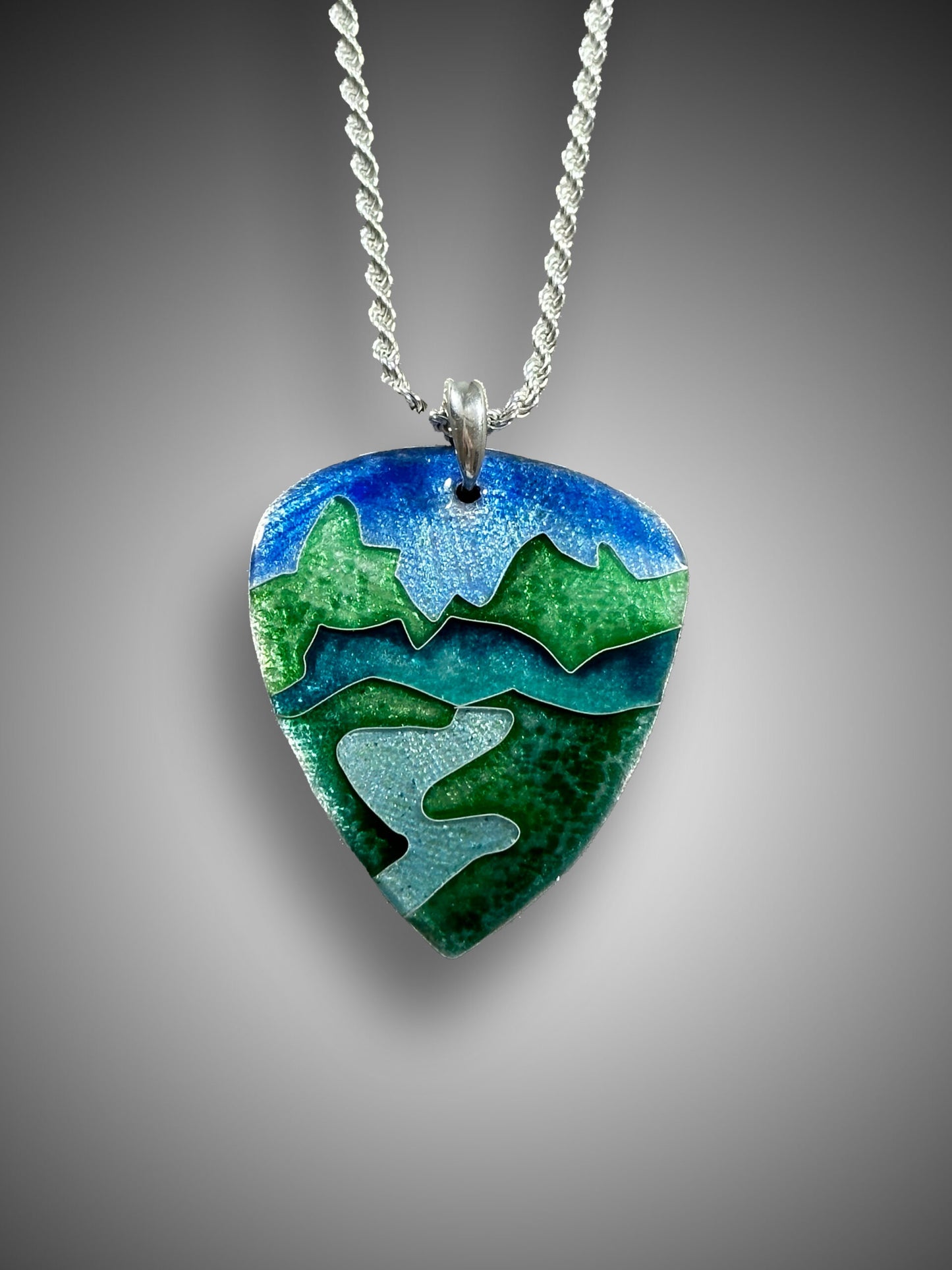Tranquil Vista Cloisonné Necklace
