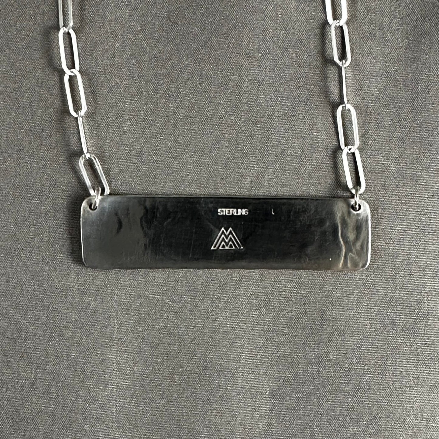 Summit Scape Silver Bar Necklace