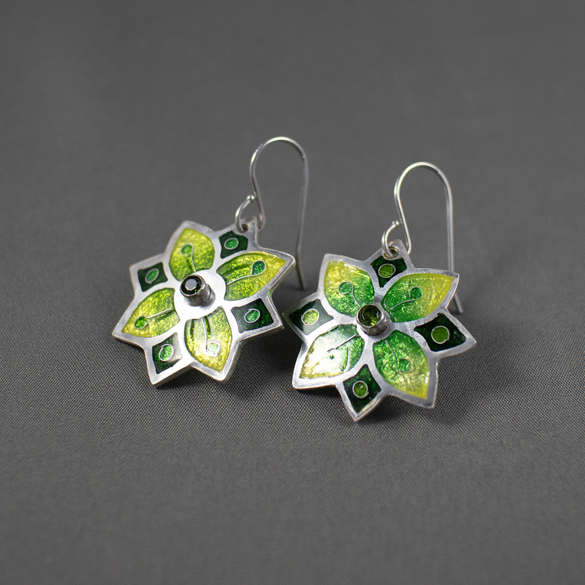 Peridot Bloom Earrings
