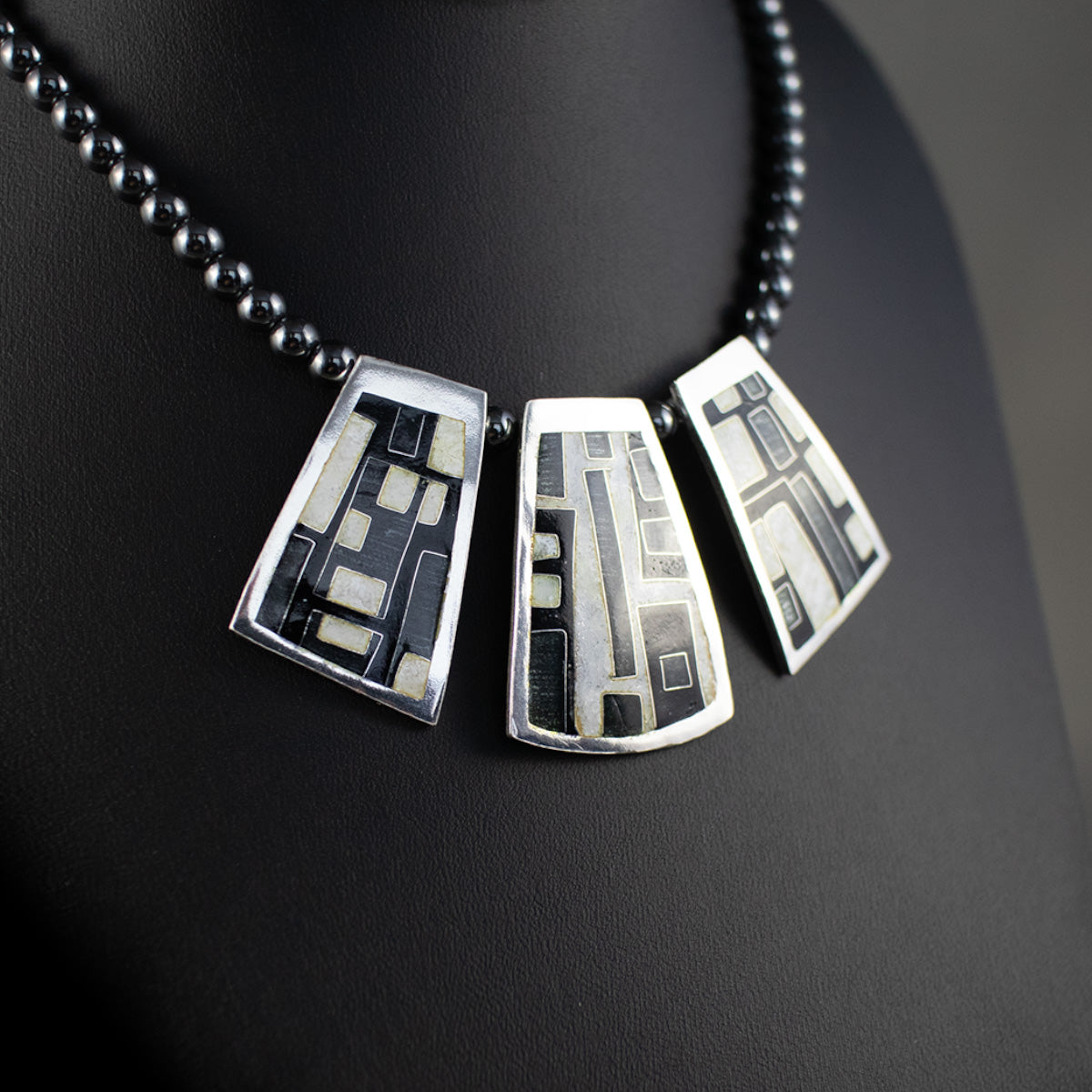 Geometric Triptych Necklace