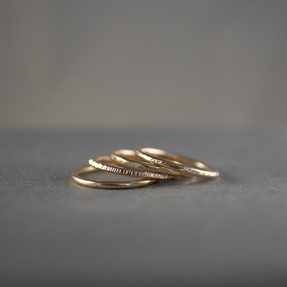 Golden Echo Stack Rings