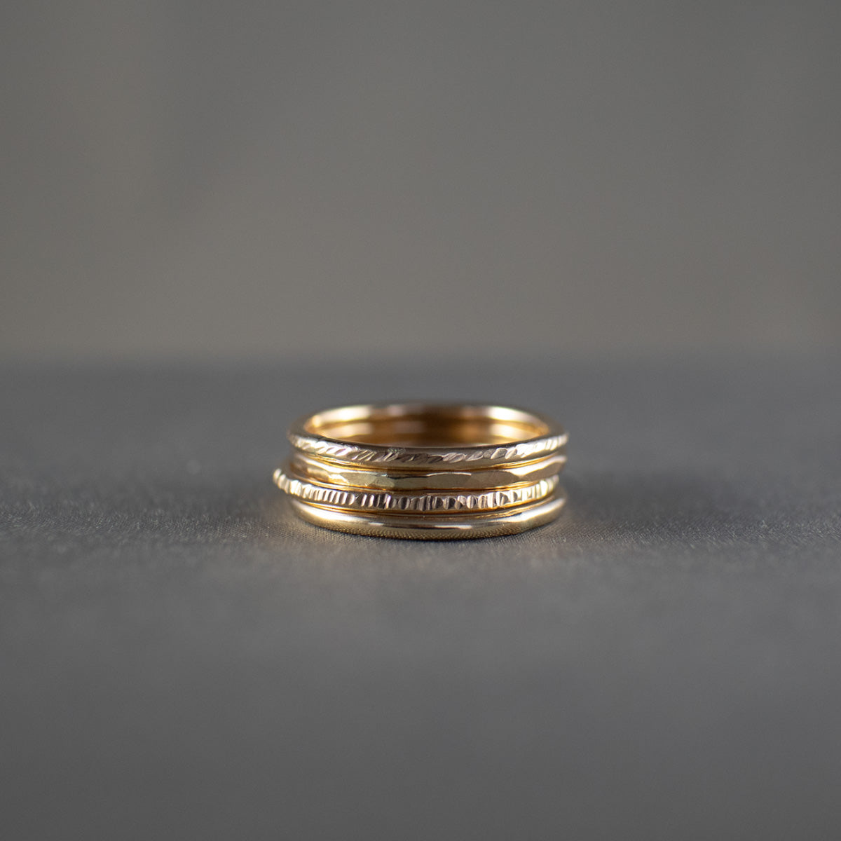 Golden Echo Stack Rings
